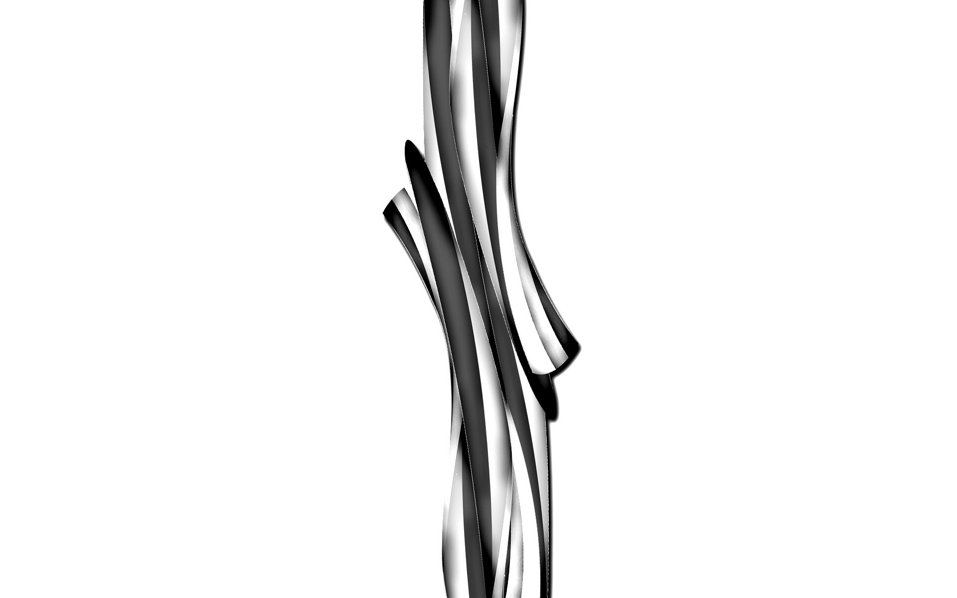 abstract black and white sculpture