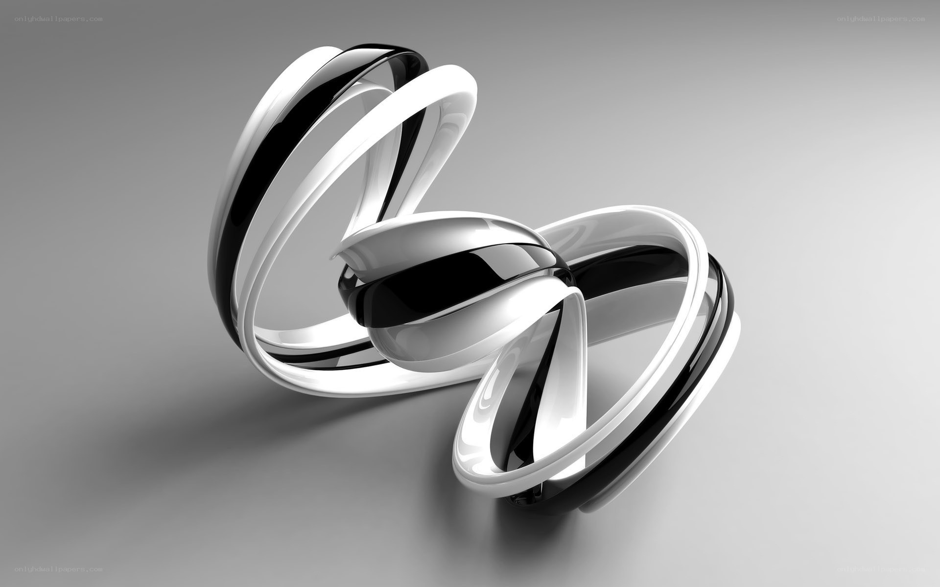 Abstract black and white sculpture