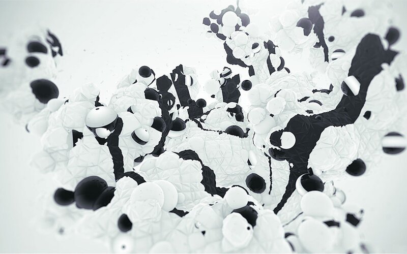 abstract black and white shapes