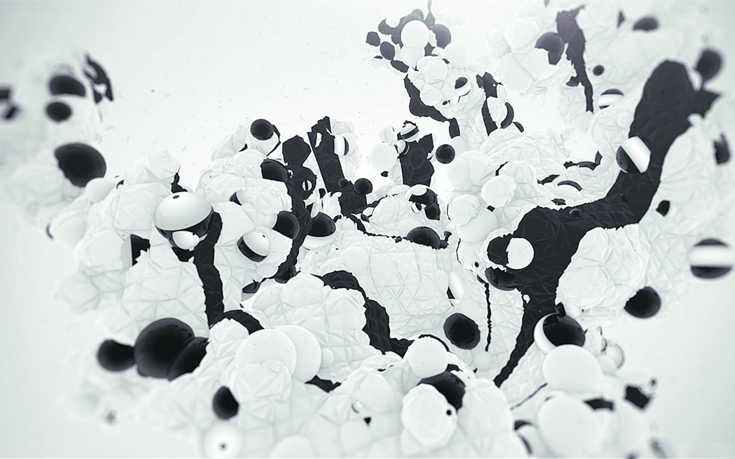 abstract black and white shapes