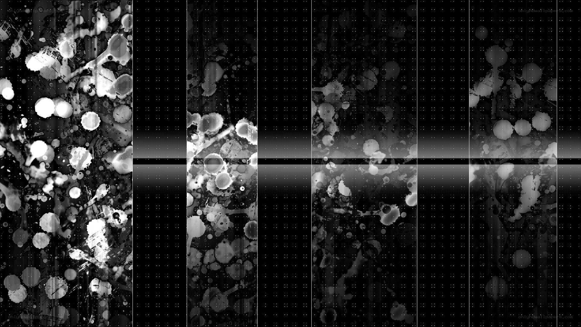 abstract black and white splatter art