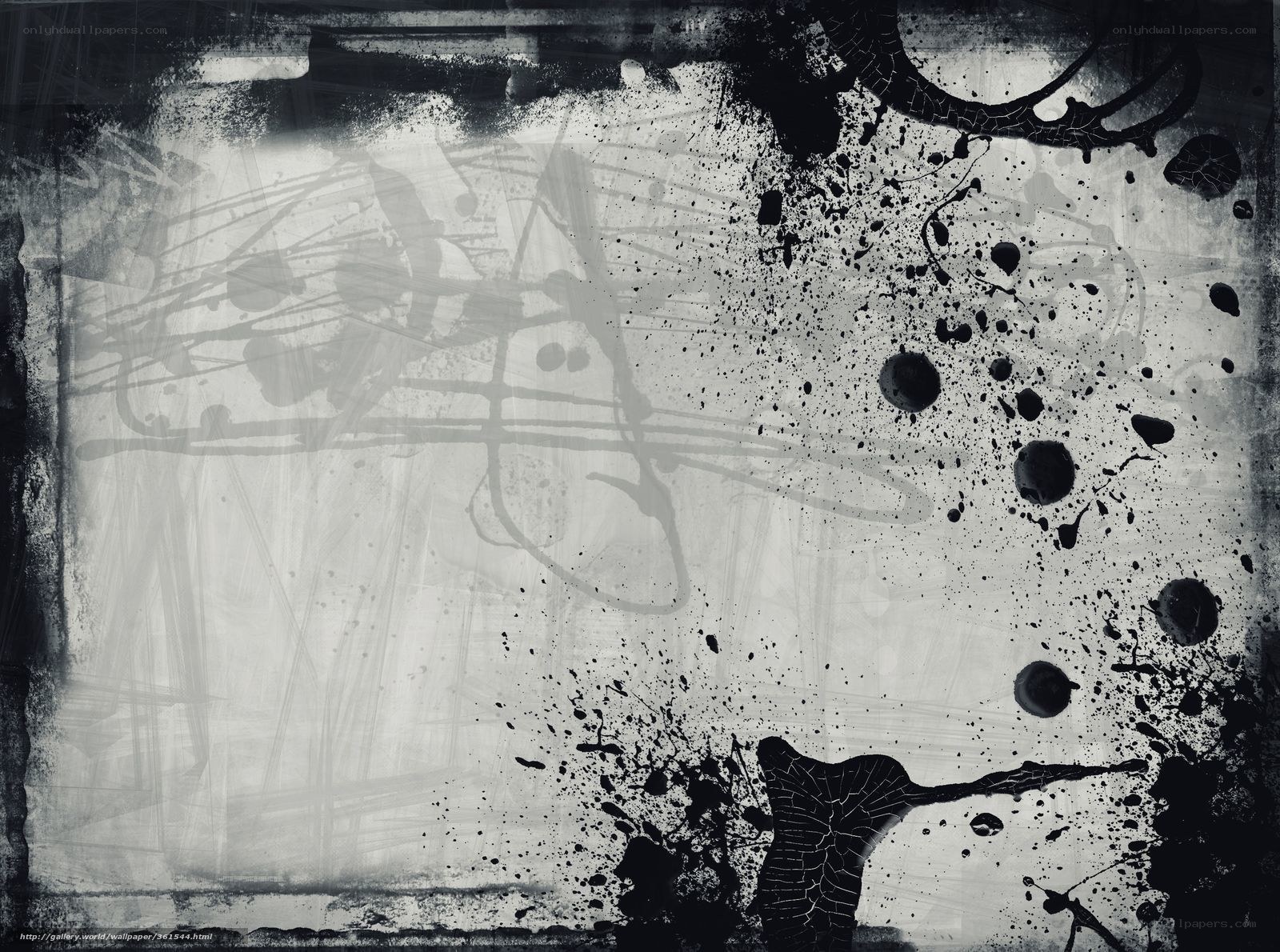 abstract black and white splatter