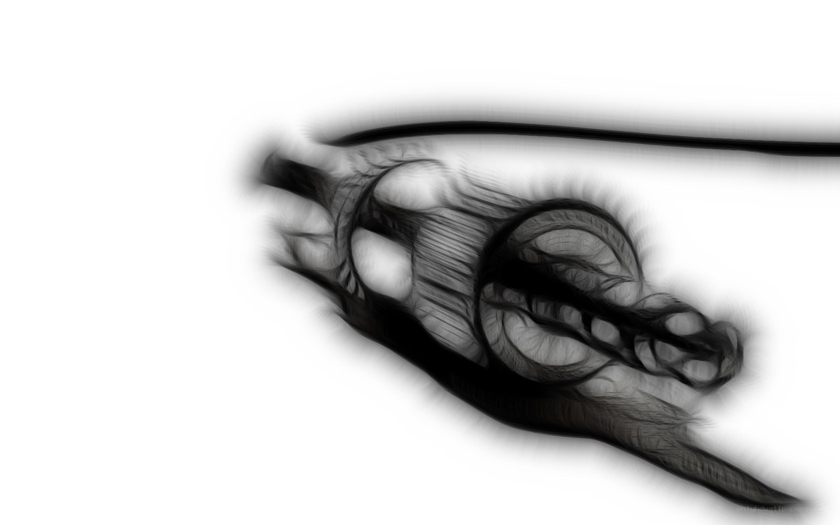 abstract black and white swirl