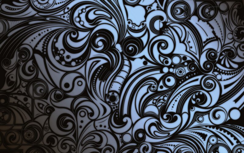 abstract black and white swirls