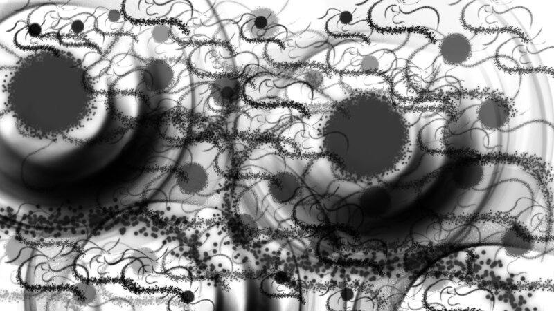 Abstract Black and White Swirls — Chaotic
