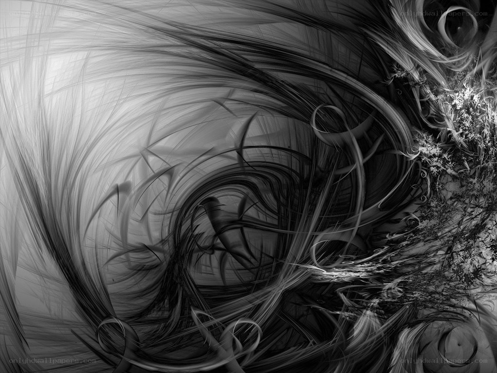 Abstract black and white swirls