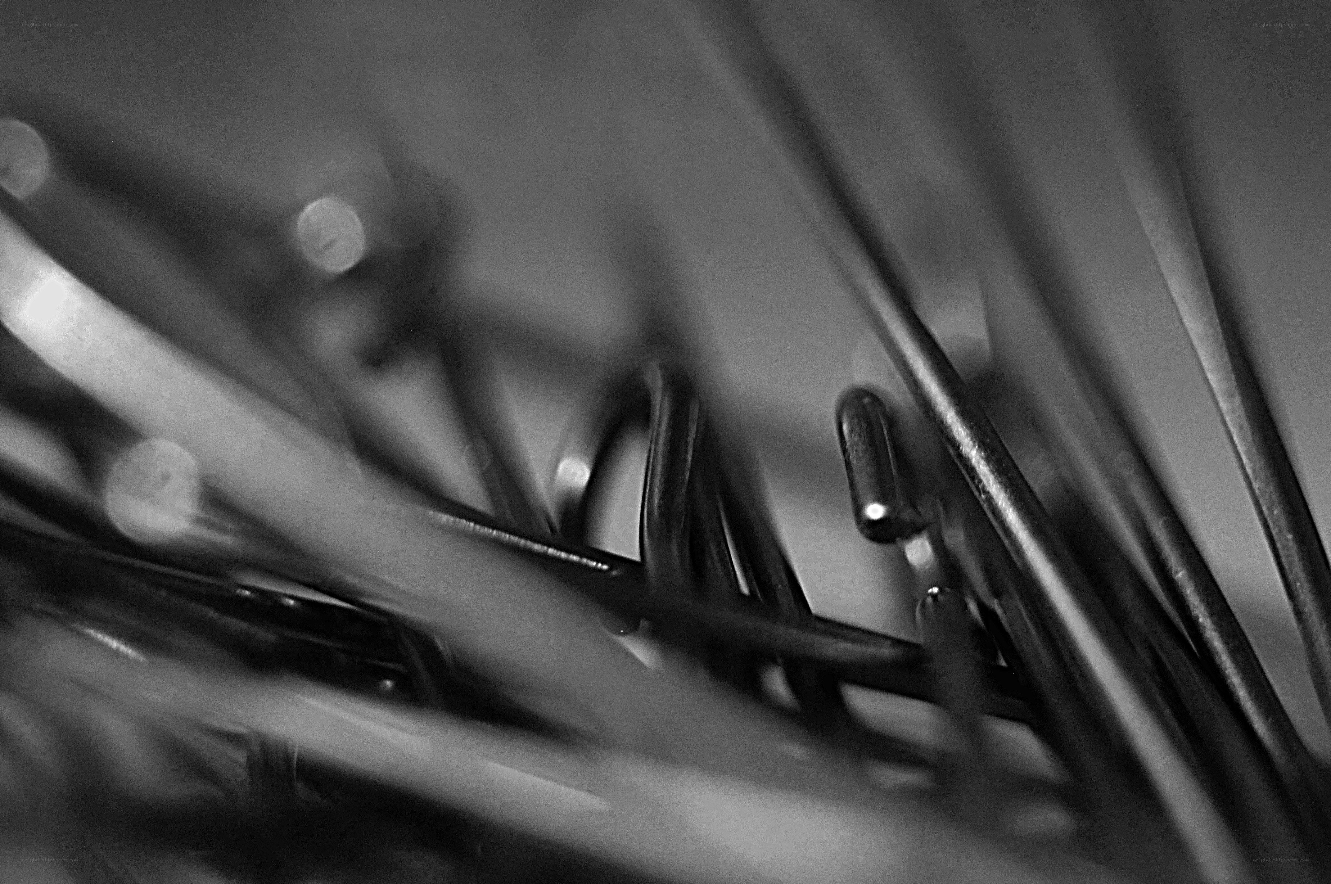 abstract black and white wires