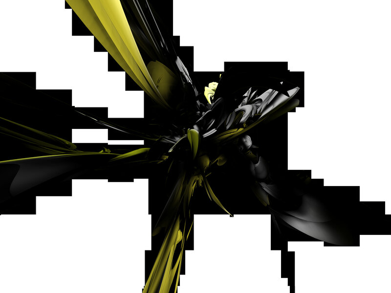 abstract black and yellow fractal design