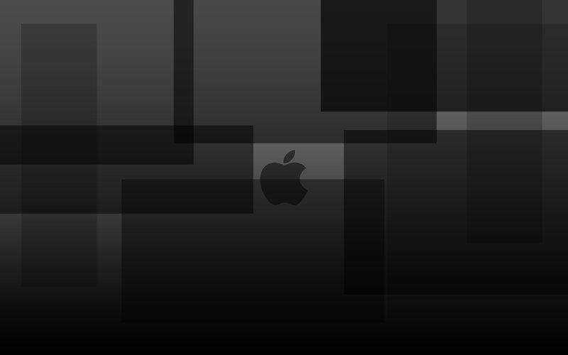 abstract black apple logo design