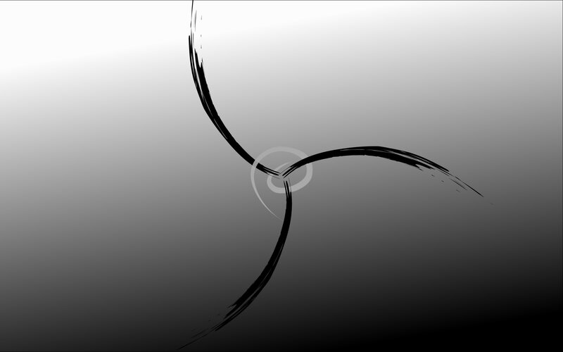Abstract black brushstroke design