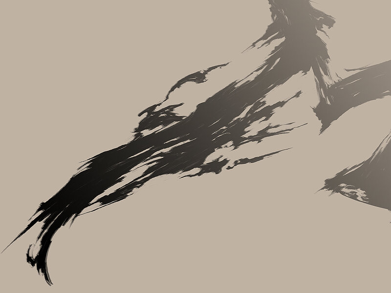 Abstract Black Brushstroke