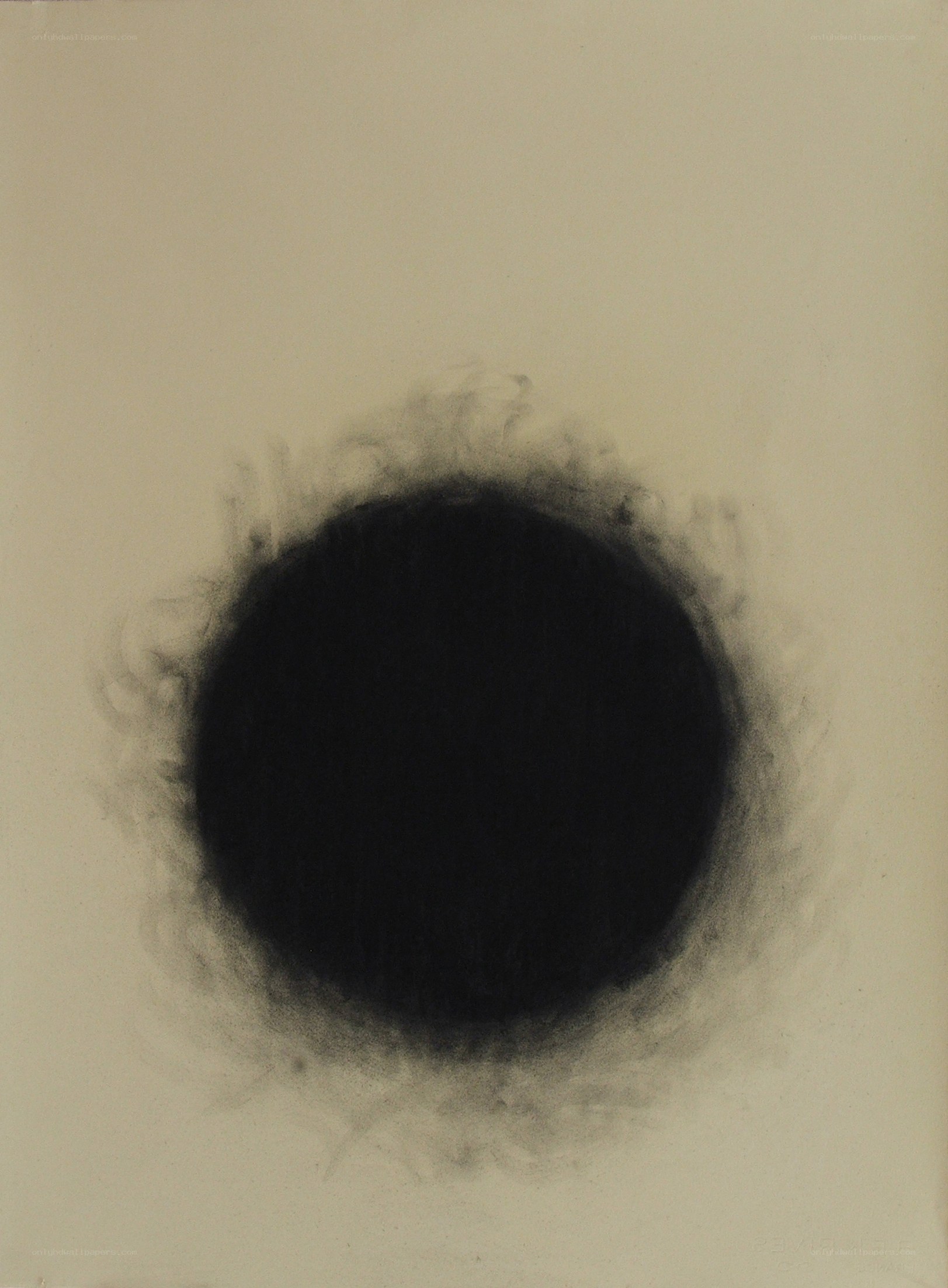 abstract black circle drawing