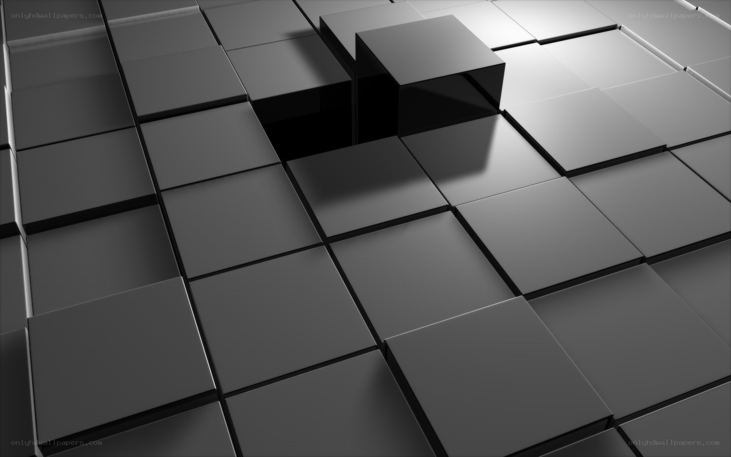 abstract black cube grid