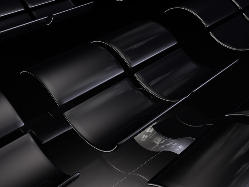 abstract black curved shapes