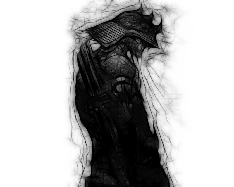 Abstract Black Figure — Dramatic