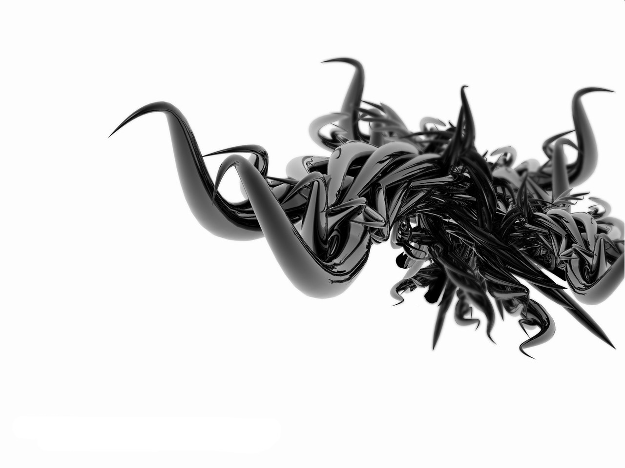 abstract black fluid sculpture