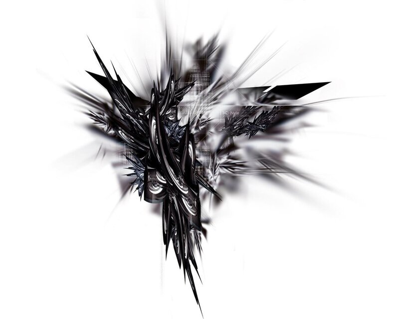 abstract black fractal design