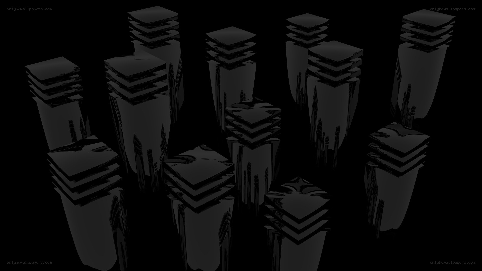 abstract black geometric shapes