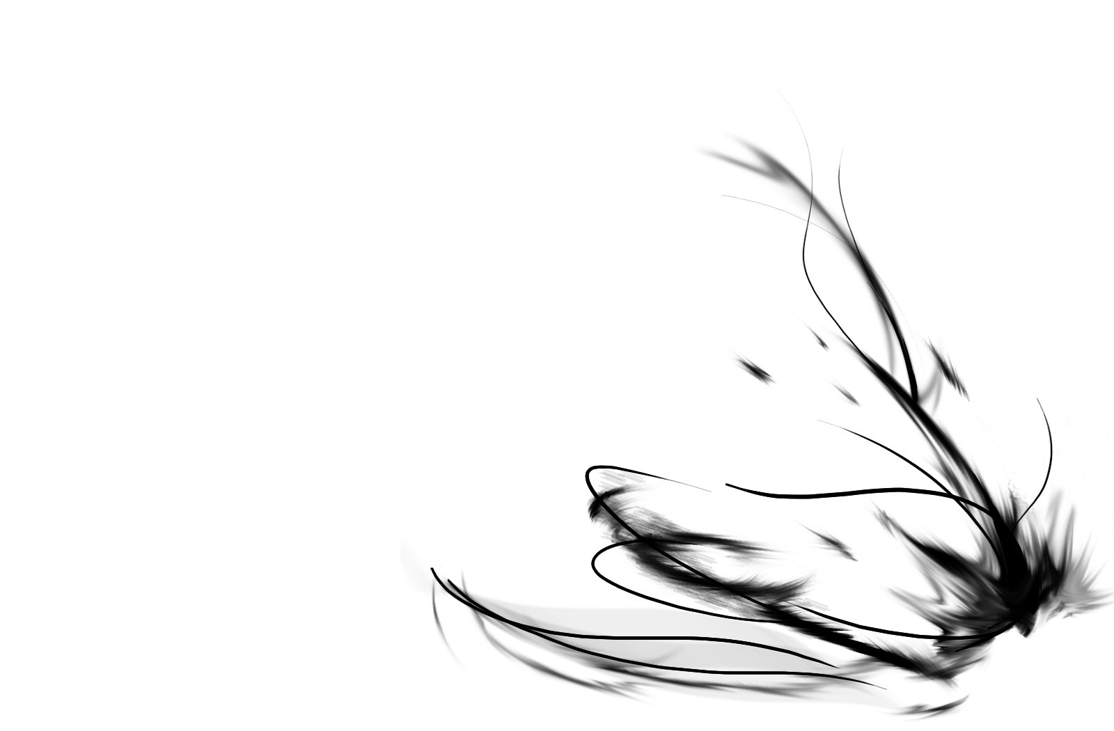 abstract black ink design
