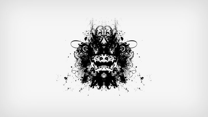 abstract black ink design