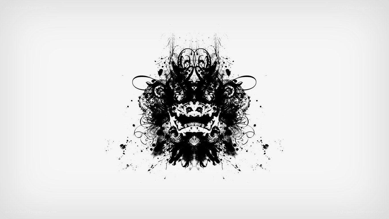 abstract black ink design