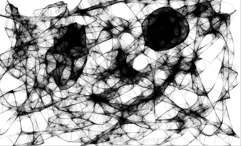 Abstract Black Line Network