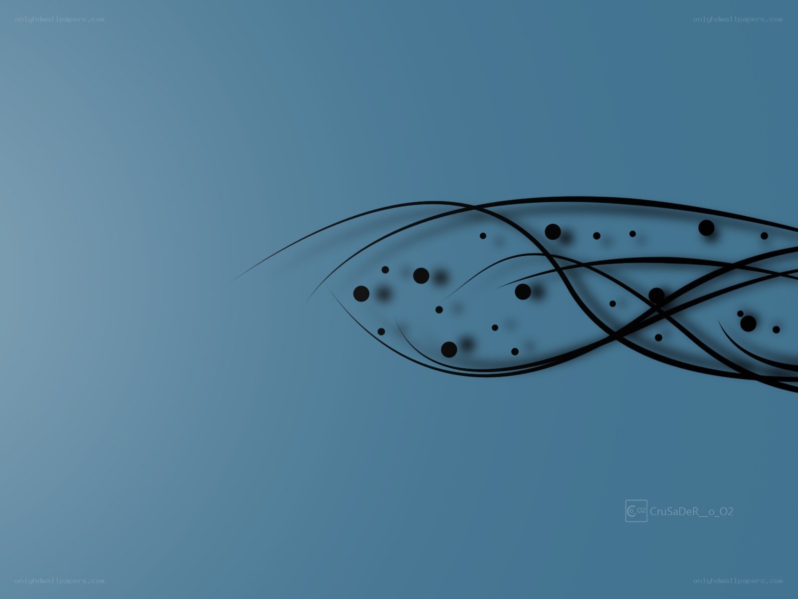 abstract black lines on blue