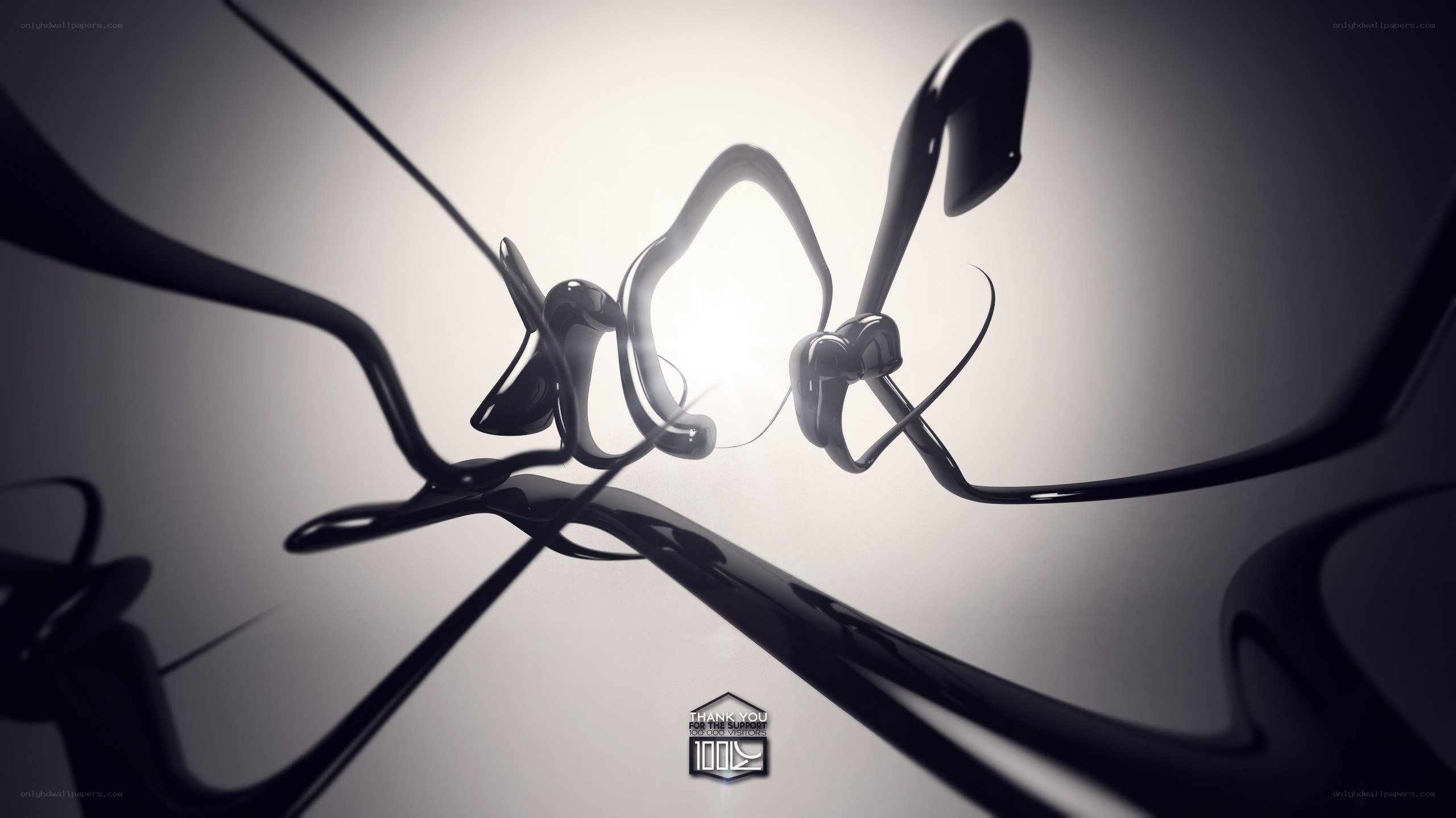 abstract black liquid swirls