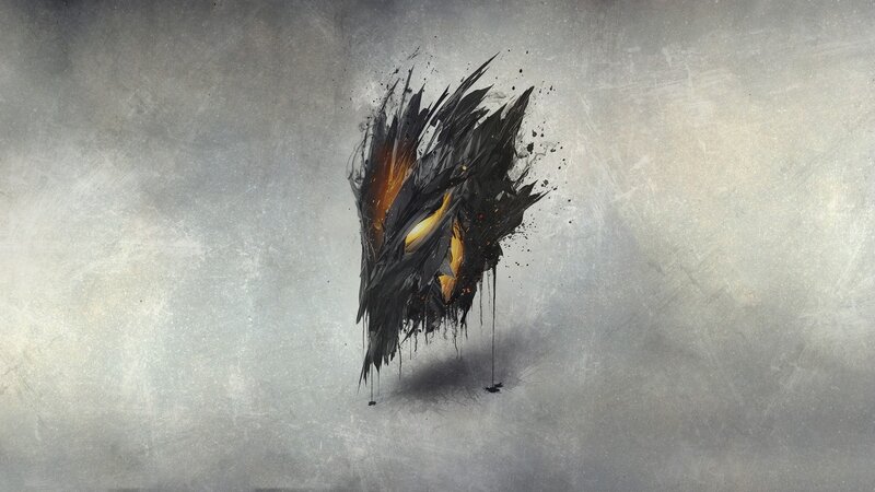 Abstract Black Mask