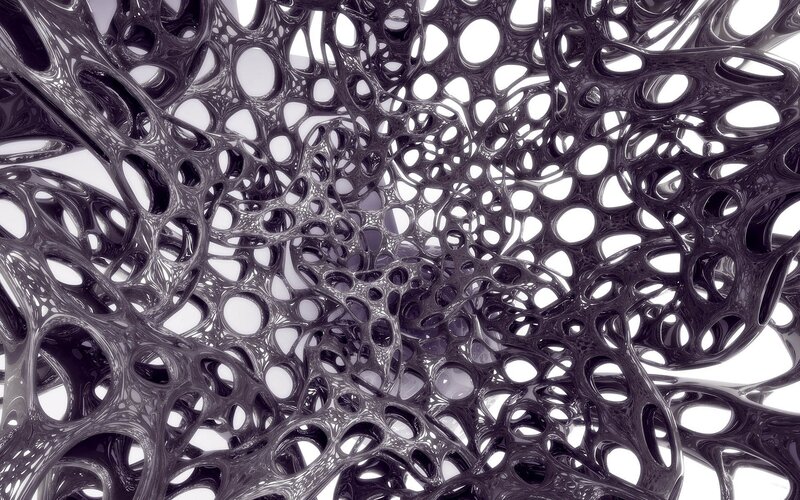 Abstract Black Mesh Structure — Complex