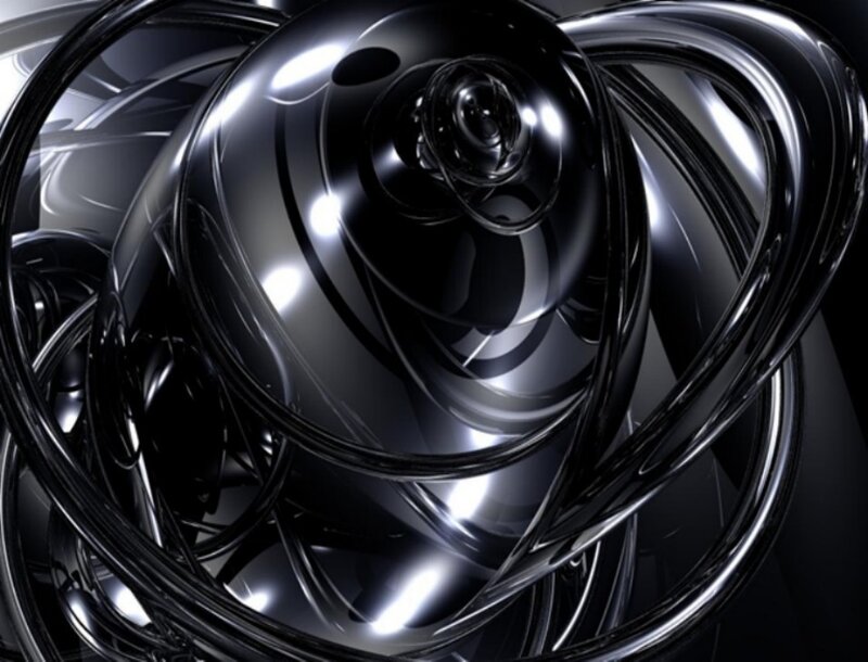 abstract black metallic swirls