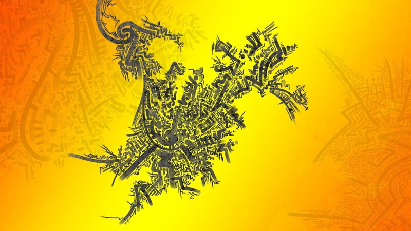 Abstract Black Pattern — Yellow