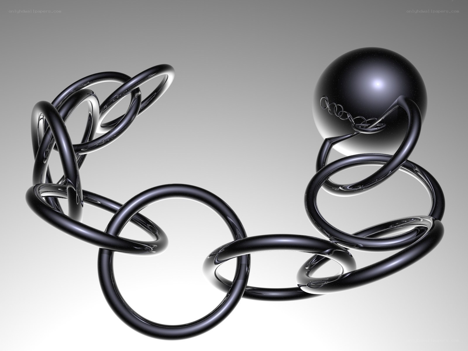 abstract black ring sculpture