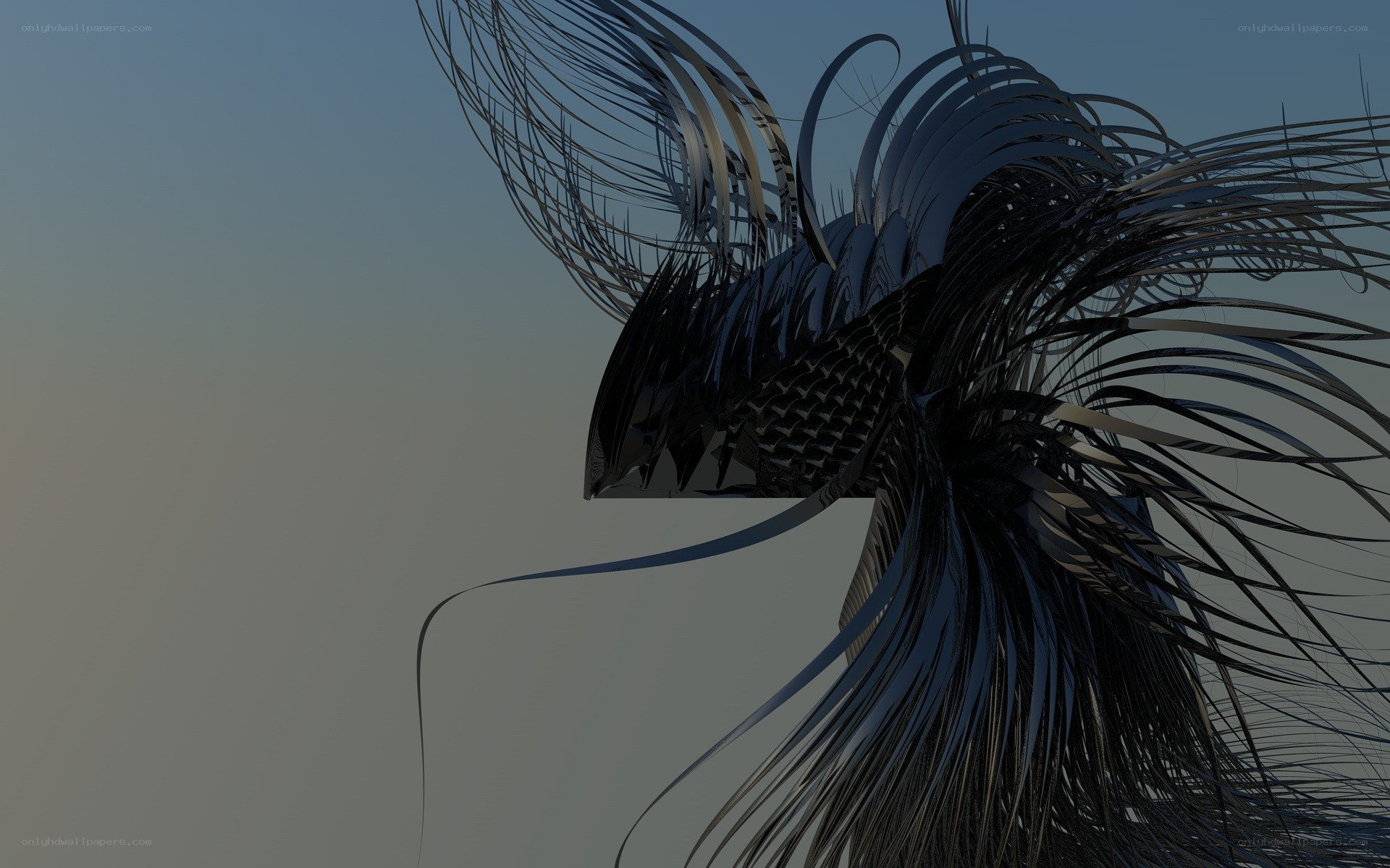 abstract black sculpture