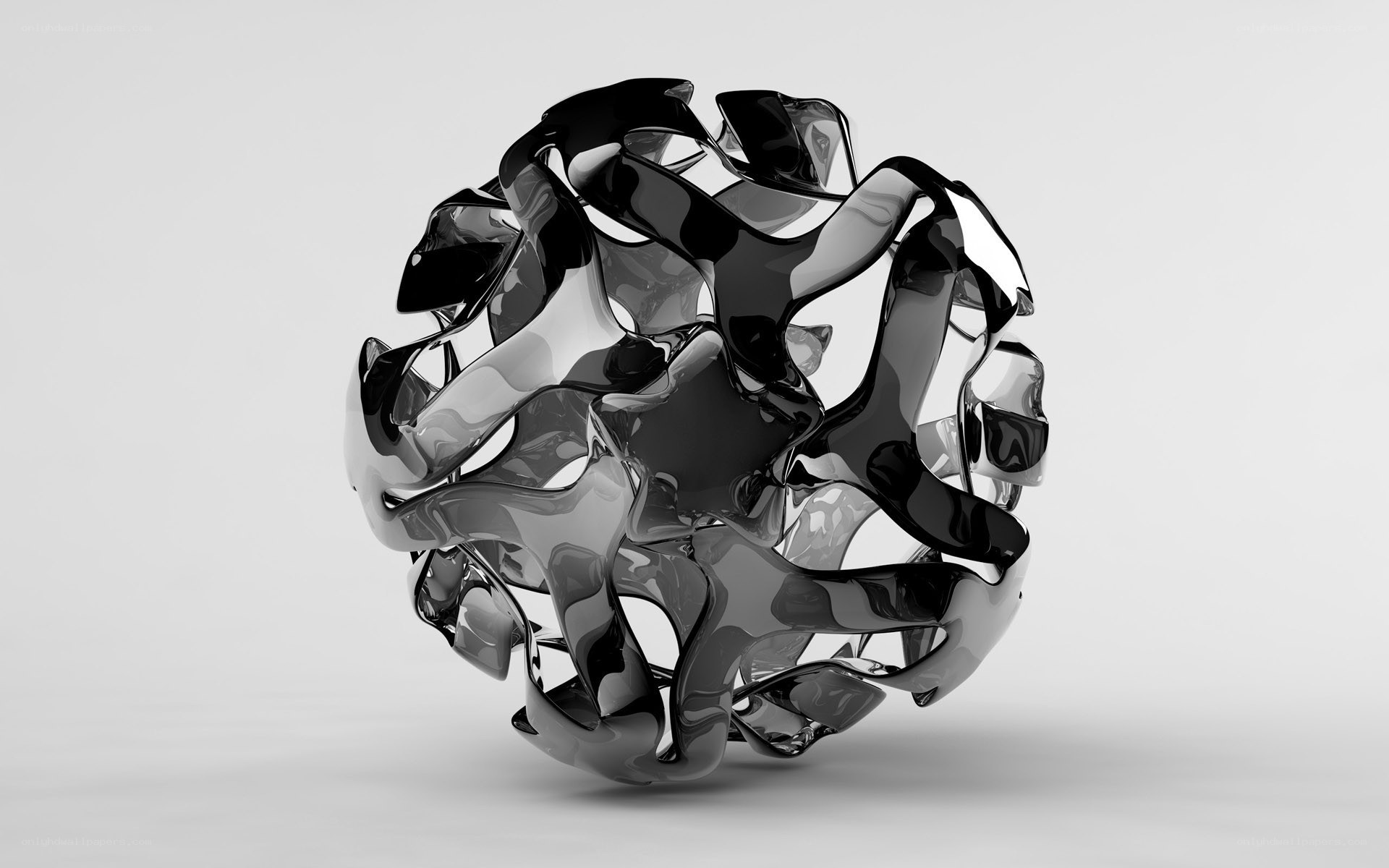 Abstract black sculpture