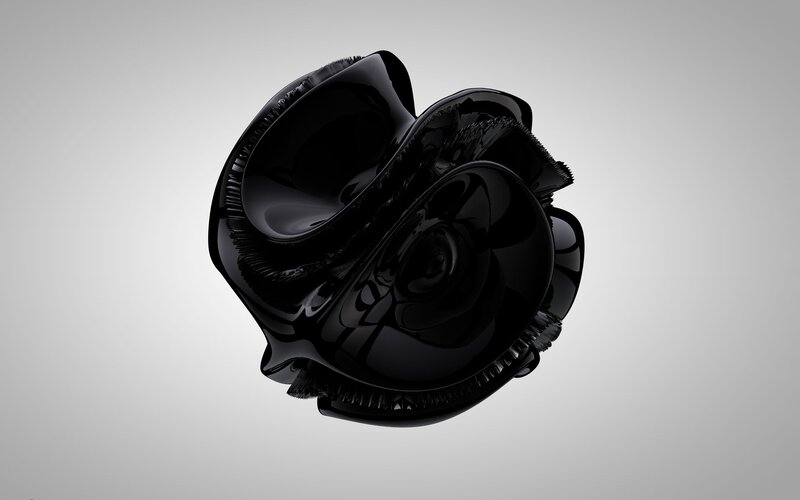 Abstract black sculpture