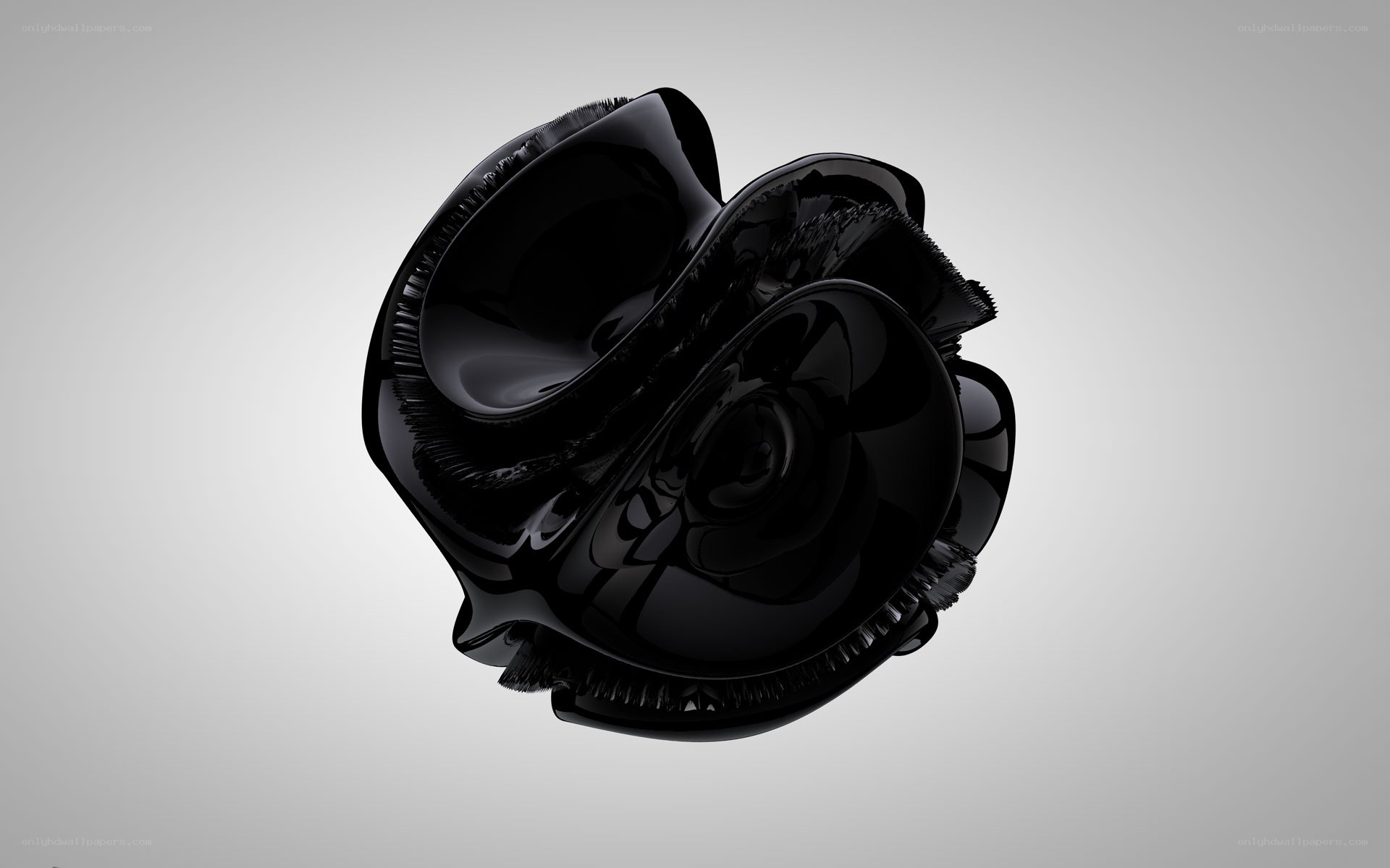 Abstract black sculpture