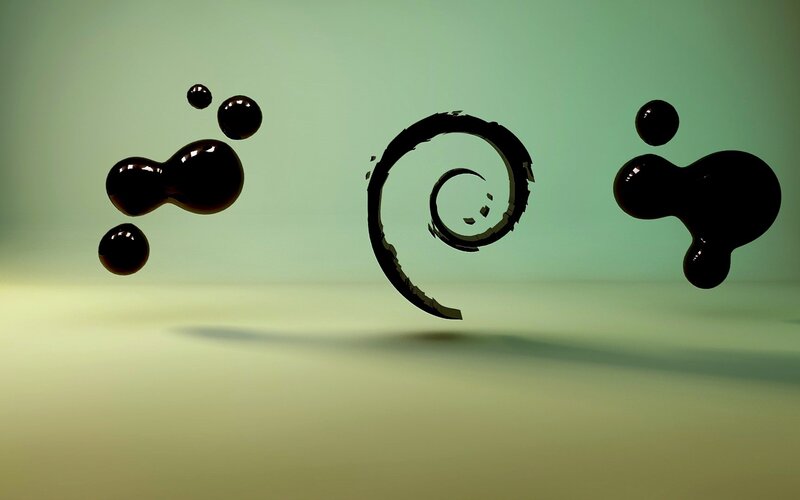 abstract black shapes on green