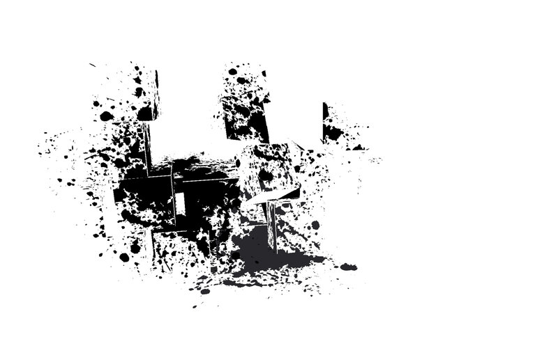Abstract Black Splatters