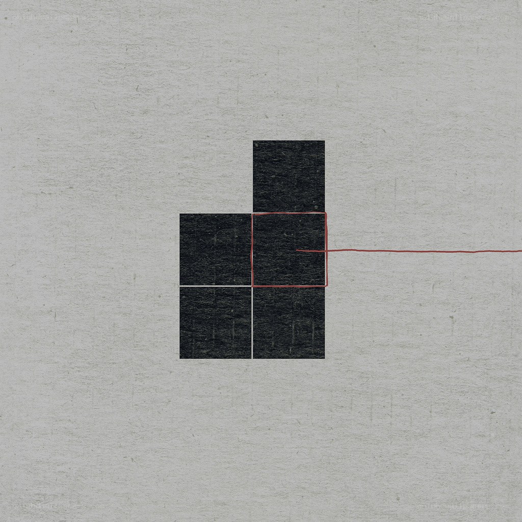 abstract black squares on gray