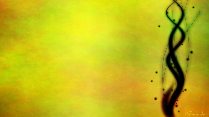 Abstract Black Swirl — Yellow