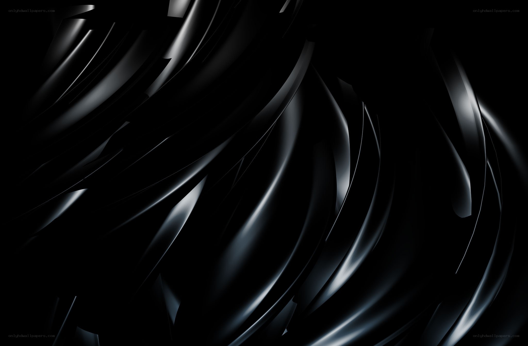 Abstract black wave design