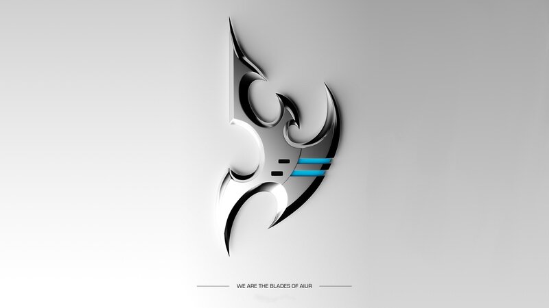 Abstract Blade Logo — White