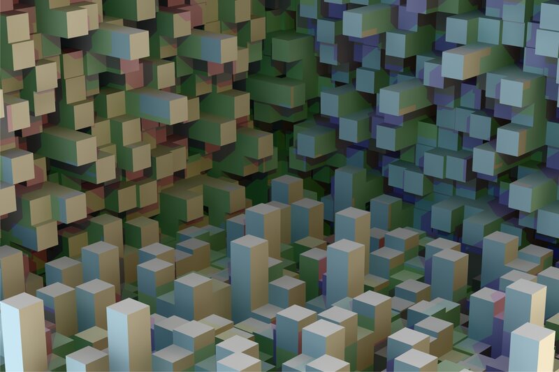 Abstract block landscape