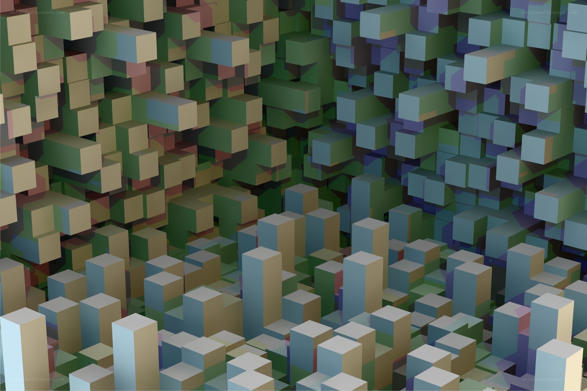 Abstract block landscape