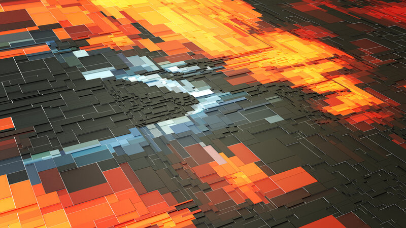 Abstract Block Pattern — Orange