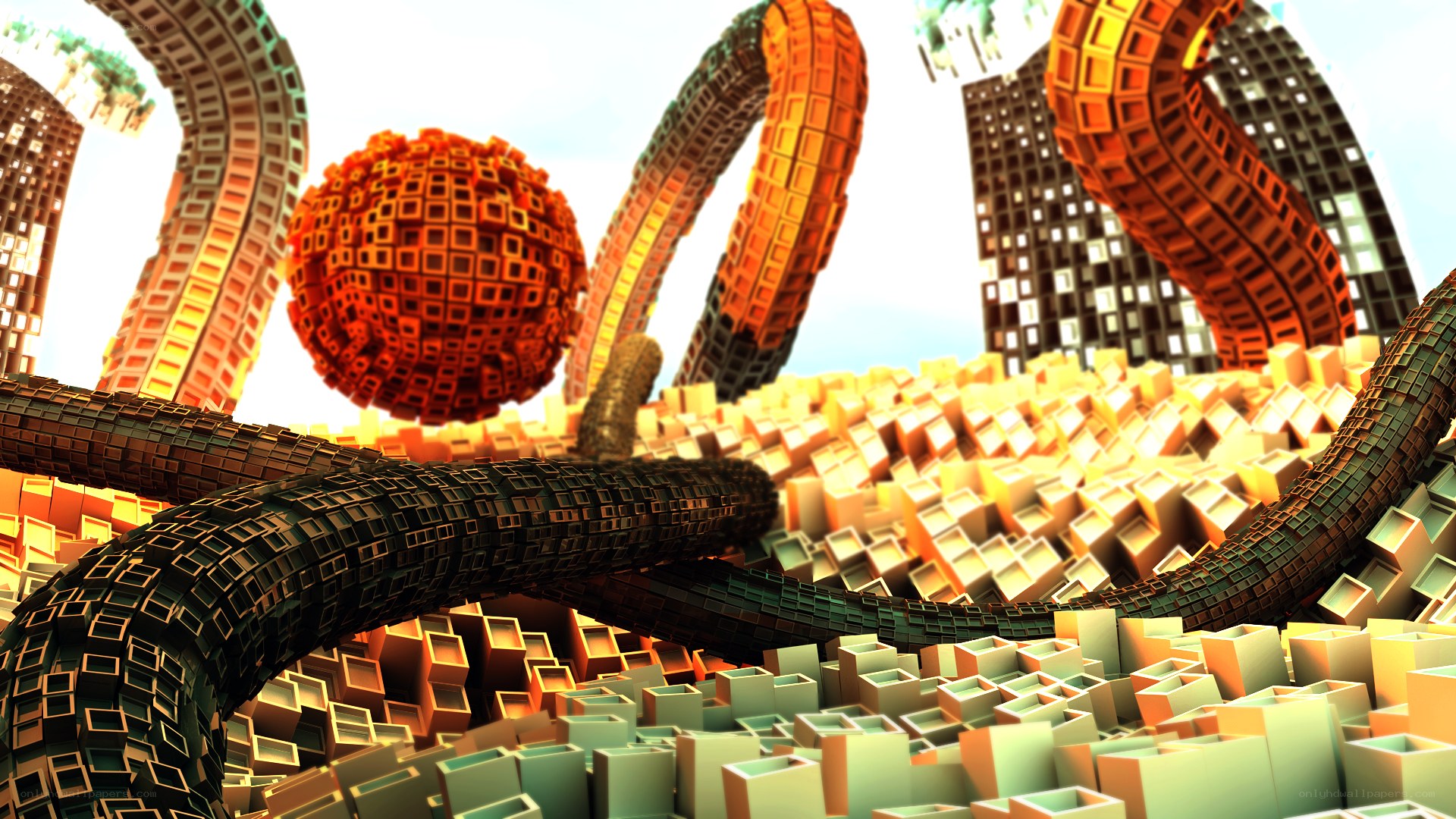 Abstract blocky sculpture