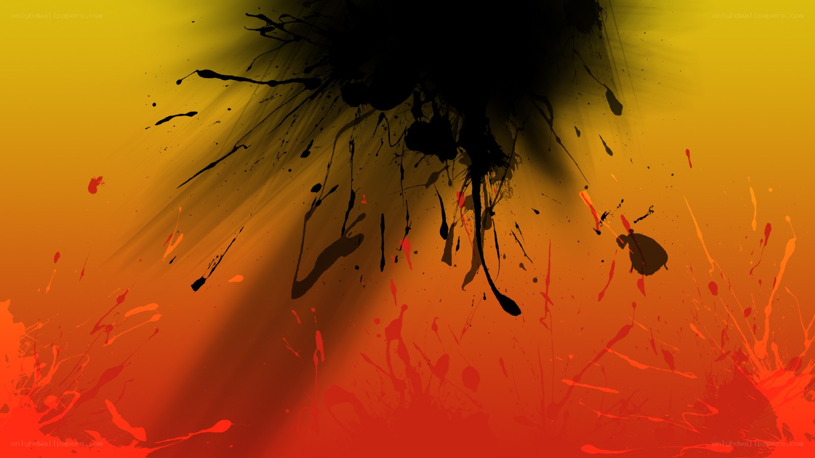 abstract blood splatter art