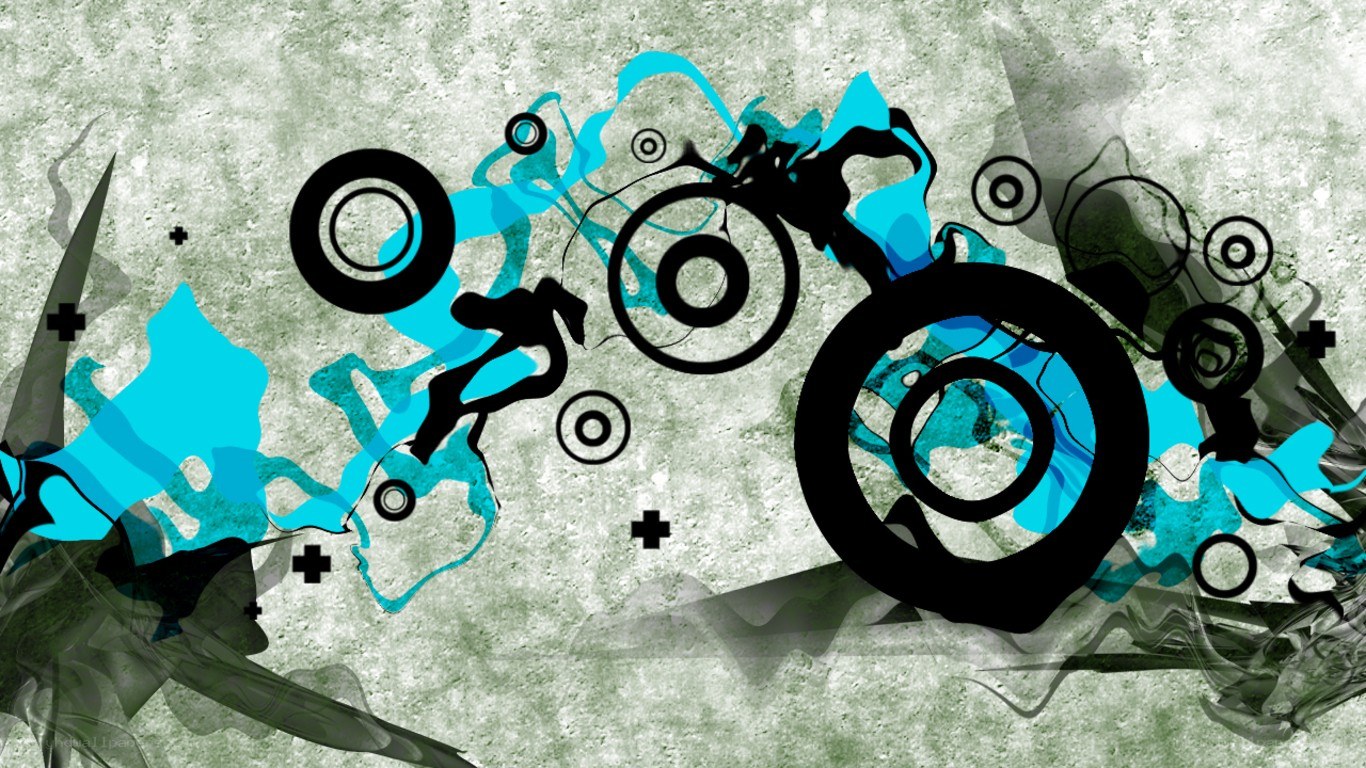 abstract blue and black art