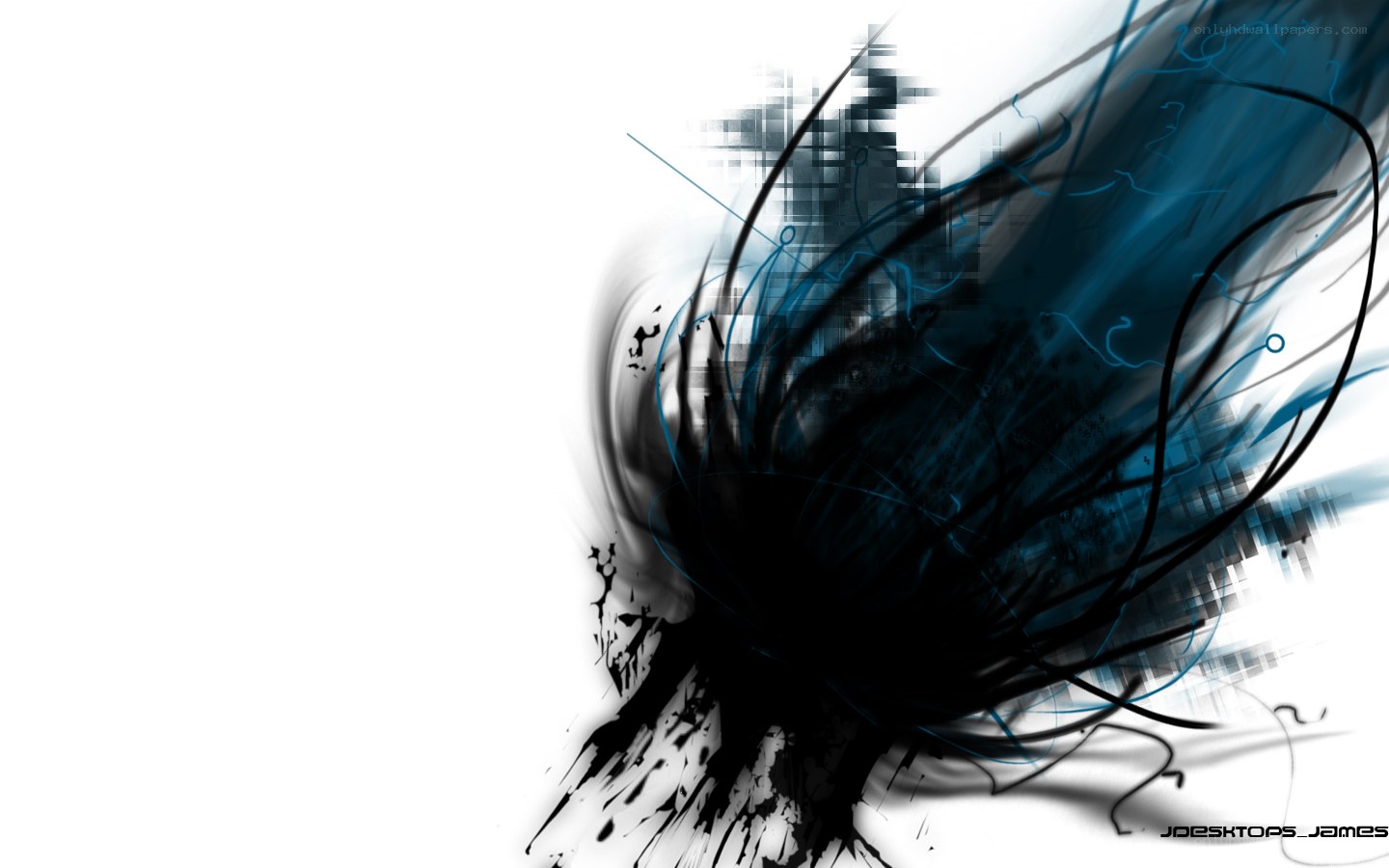 abstract blue and black art